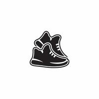 Schuh Vektor Illustration auf schwarz und Weiß Hintergrund