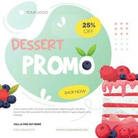 Besondere Dessert Promo instagram Post Vorlage vektor