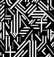 abstrakt Ränder mönster stock vektor grafisk design, i de stil av kubistisk geometrier, mörk vit och svart