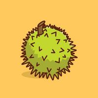 Durian einfach Karikatur Vektor Illustration Obst Natur Konzept Symbol isoliert