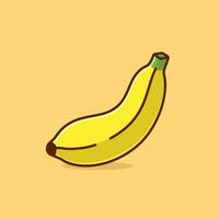 banan enkel tecknad serie vektor illustration frukt natur begrepp ikon isolerat