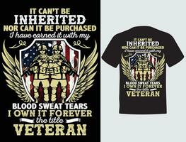 amerikanisch Veteran T-Shirt Design, Grafik Typografie Kunst vektor