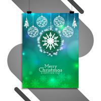 Abstrakt Merry Christmas broschyr mall vektor