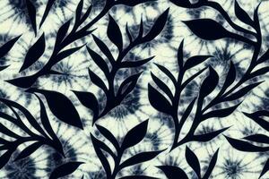 ändlös slips färga trendig ändlös prydnad mode ogee sommar skön teckning sömlös dekorativ botanisk vektor färgrik illustration textil- trädgård etnicitet rand , hav växt svart