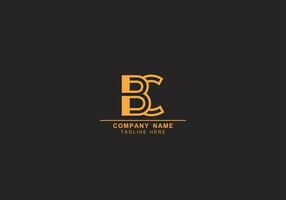 bc oder cb minimal und abstrakt Linie Kunst Logo vektor