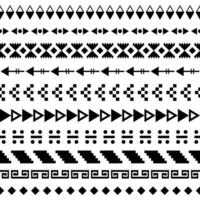 aztec sömlös etnisk mönster vektor illustration. abstrakt stam- geometrisk konst skriva ut. folk stil. inföding amerikan Ränder. design för textil, Kläder, ridå, matta, dekoration, prydnad.