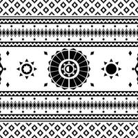 abstrakt ethnisch geometrisch Hintergrund Illustration. nahtlos Muster von aztekisch Stammes- Design zum Stoff drucken und Dekoration. schwarz und Weiß Farben. vektor