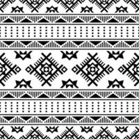 nahtlos Rand Muster mit einzigartig ethnisch Hintergrund Design zum Textil- und Dekoration. aztekisch und navajo Stammes- Stile. schwarz und Weiß Farben. vektor