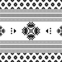 nahtlos Hintergrund Design zum Textil- und Dekoration. ethnisch geometrisch Muster. Rand Ornament. einheimisch amerikanisch, Navajo, aztekisch und Mexikaner. schwarz und Weiß Farben. vektor