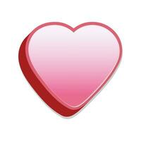 rot Herz. realistisch 3d Liebe Symbol Herz Symbol. vektor
