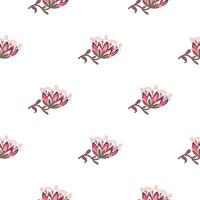 stilisiert Wildblume nahtlos Muster. dekorativ naiv Blume botanisch Hintergrund vektor