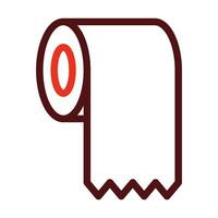 Toilette rollen Glyphe zwei Farbe Symbol zum persönlich und kommerziell verwenden. vektor