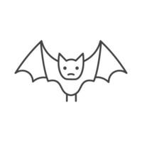fladdermus djur- översikt ikon. halloween och Semester, flygande djur. isolerat vektor illustration