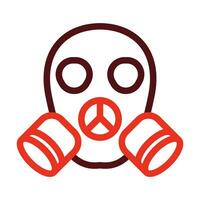 Gas Maske Glyphe zwei Farbe Symbol zum persönlich und kommerziell verwenden. vektor