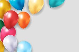 realistischer 3d Ballon für Party oder Feiertag oder Geburtstag oder Promotionskarte vektor