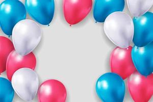 realistisk 3d ballong för fest eller semester eller födelsedag eller reklamkort vektor