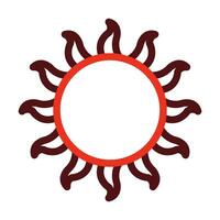 Sonne Glyphe zwei Farbe Symbol zum persönlich und kommerziell verwenden. vektor