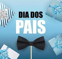 semester i brasilien fäder dag på portugisiska brasilianska säger lycklig fars dag dia dos pais vektor