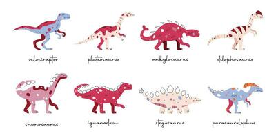 eben Hand gezeichnet Vektor Abbildungen von Dinosaurier