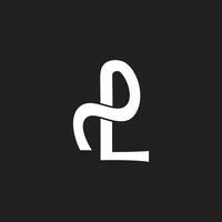 Brief pl einfach Band Schriftart Logo Vektor