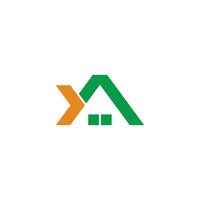 einfach geometrisch Zuhause Pfeil bunt Design Logo Vektor