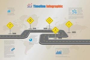 Business Road Map Timeline Infografik Icons für abstrakte Hintergrundvorlage Element moderne Diagramm Prozess Webseiten Technologie digitale Marketingdaten Präsentation Diagramm Vektor-Illustration entworfen vektor