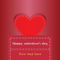 glad valentine kärlek koncept skjortficka med hjärta kan användas för gratulationskort broschyr kreativ vektorillustration vektor