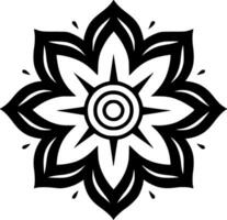 Mandala - - minimalistisch und eben Logo - - Vektor Illustration