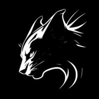wilde Katze, schwarz und Weiß Vektor Illustration