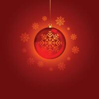 Frohe Weihnachten und ein glückliches Neues Jahr. Weihnachtshintergrund mit Weihnachtsstern, Schneeflocken, Stern- und Kugeldesign. vektor