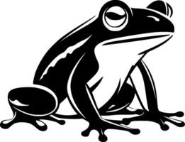 Frosch, schwarz und Weiß Vektor Illustration