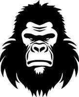 Gorilla - - minimalistisch und eben Logo - - Vektor Illustration