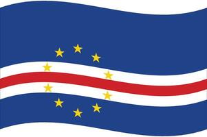 cape verde flagga Vinka. cape verde flagga. flagga av cape verde vektor