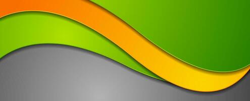 Grün und Orange abstrakt Wellen korporativ Hintergrund vektor