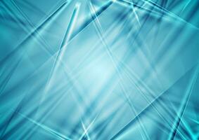 blå glansig strålar abstrakt skinande bakgrund vektor