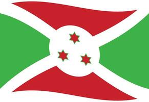 Burundi Flagge Welle. Burundi Flagge. Flagge von Burundi vektor