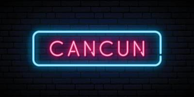 Cancun Leuchtreklame vektor