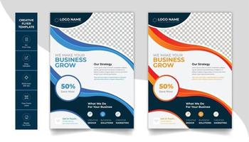 Corporate Business Flyer Design Layout mit attraktiven Farbschema vektor