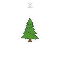 Weihnachten Baum Symbol Symbol Vektor Illustration isoliert auf Weiß Hintergrund