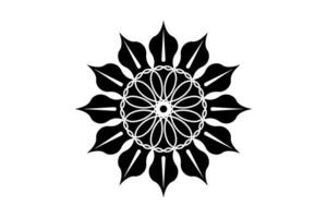 blomma av liv mandala av helig gammal geometri. vektor symboler och element. alkemi, religion, filosofi, astrologi och andlighet teman. skärande logotyp ikon isolerat på vit bakgrund