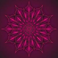 lila Lotus Blume mandala, siebte Chakra Sahasrara Logo Vorlage. Krone Chakra Symbol, sakral Zeichen Meditation, Yoga Luxus runden Blumen- Symbol. Vektor isoliert auf violett Hintergrund