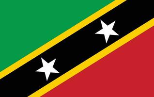 helgon kitts och nevis flagga, flagga av helgon kitts och nevis vektor