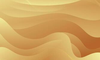 abstrakt Gradient Gold Flüssigkeit Welle Hintergrund vektor