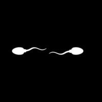 Silhouette von das Spermatozoen zum Symbol, Symbol, Kunst Illustration, Piktogramm, Apps, Webseite, Logo Art oder Grafik Design Element. Vektor Illustration