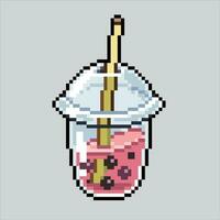 Pixel Kunst Illustration Boba. pixelig Boba. Boba trinken Symbol pixelig zum das Pixel Kunst Spiel und Symbol zum Webseite und Video Spiel. alt Schule retro. vektor