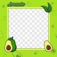 avokado frukt Foto ram omslag bakgrund design vektor