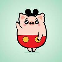 Disney Schwein Karikatur Charakter kostenlos Vektor Abbildungen