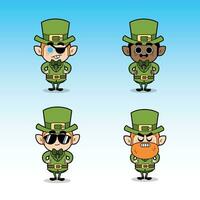 st Patricks Maskottchen Karikatur Charakter vektor