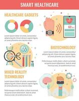 smart sjukvård vertikal infographics vektor