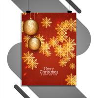 Abstrakt Merry Christmas broschyr design mall vektor